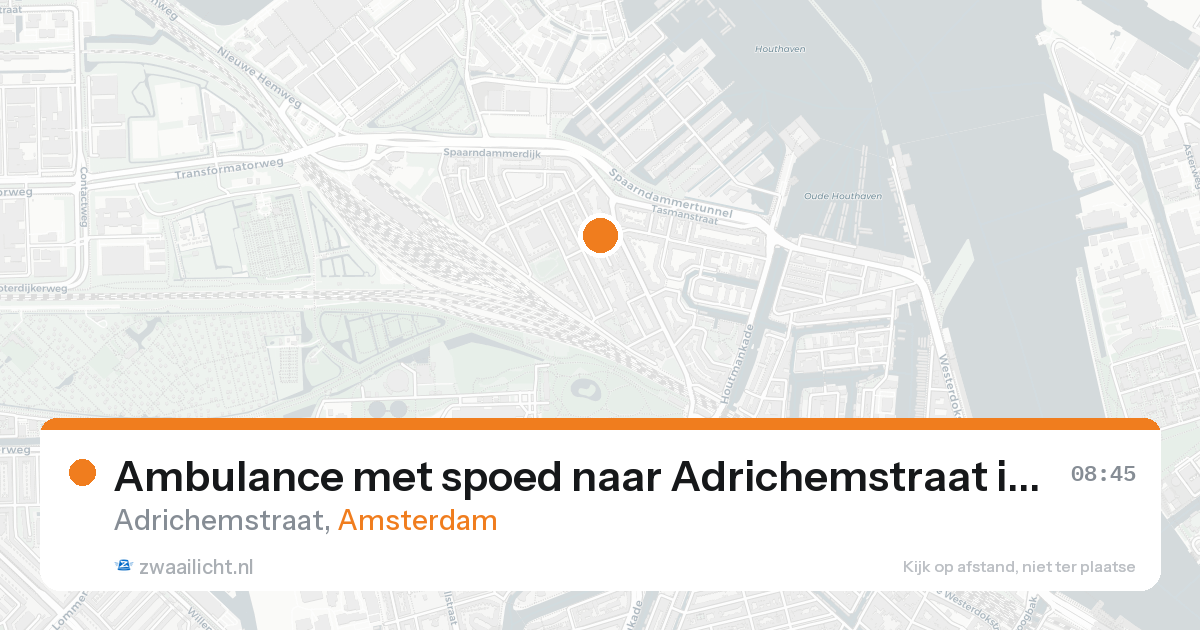 Ambulance met spoed naar Adrichemstraat in Amsterdam — 26 aug 2026
