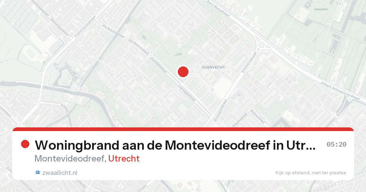 Woningbrand aan de Montevideodreef in Utrecht — 26 aug 2026
