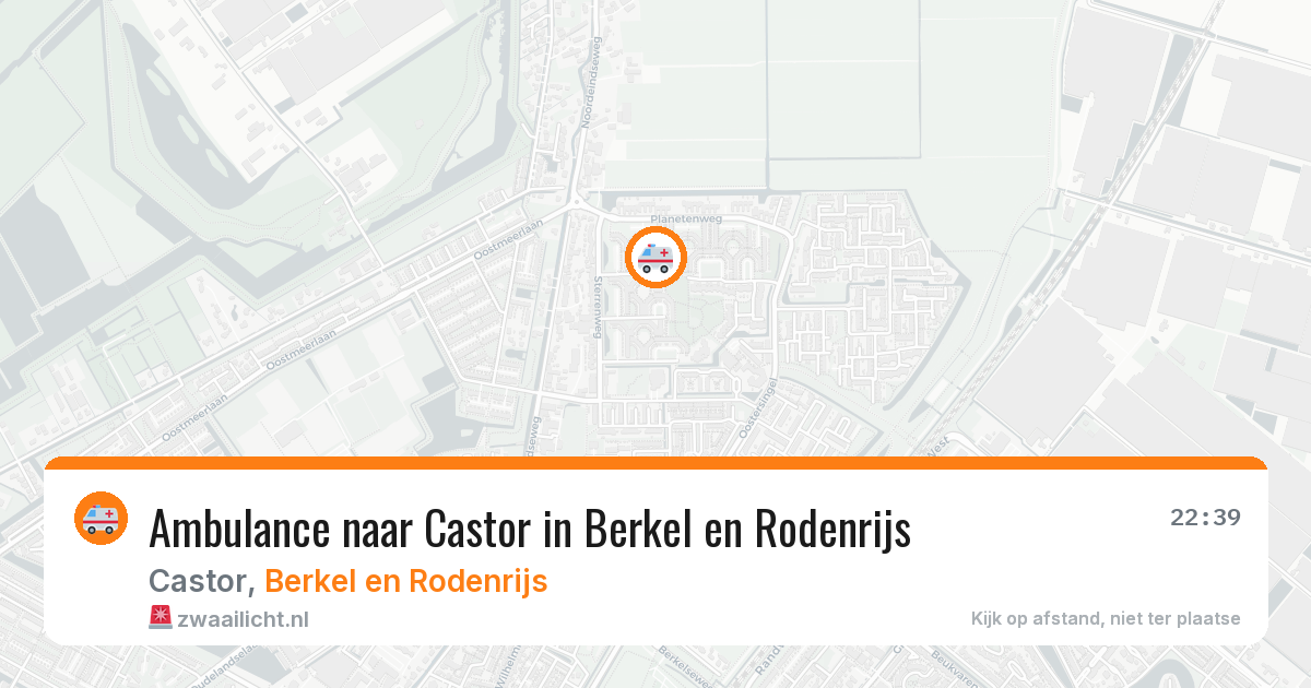 Ambulance naar Castor in Berkel en Rodenrijs — 5 aug 2026