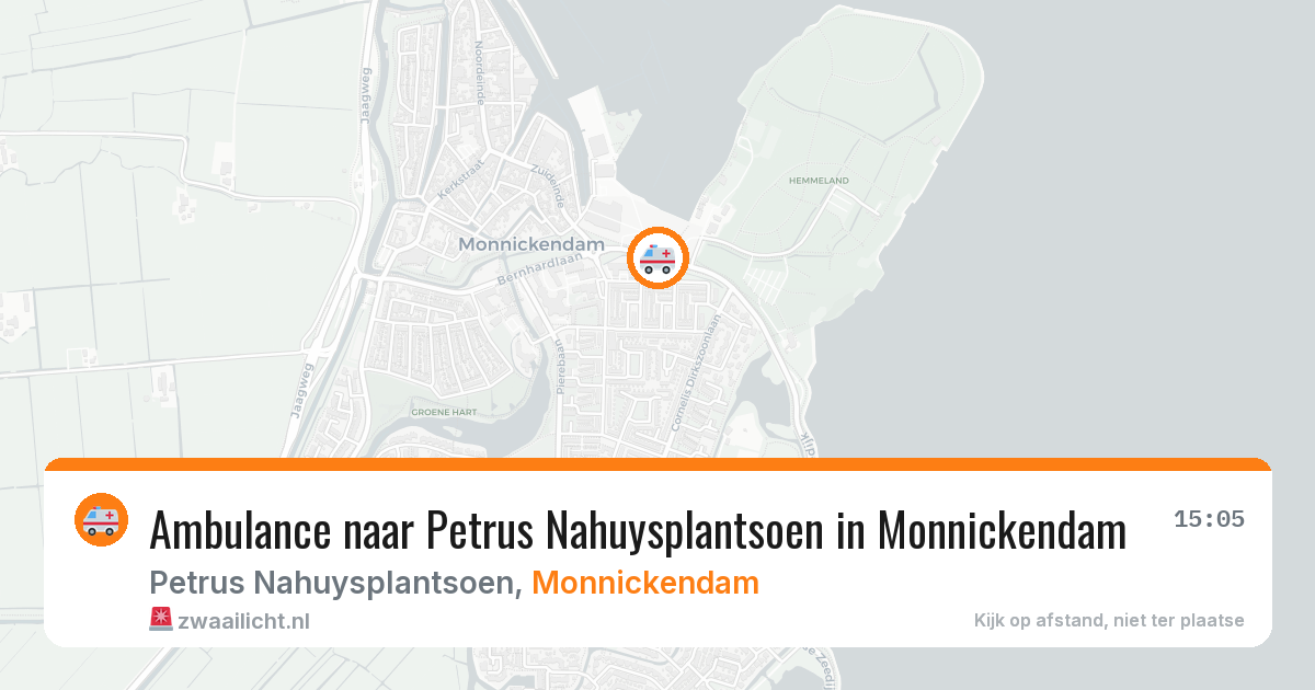 Ambulance naar Petrus Nahuysplantsoen in Monnickendam — 4 jul 2026