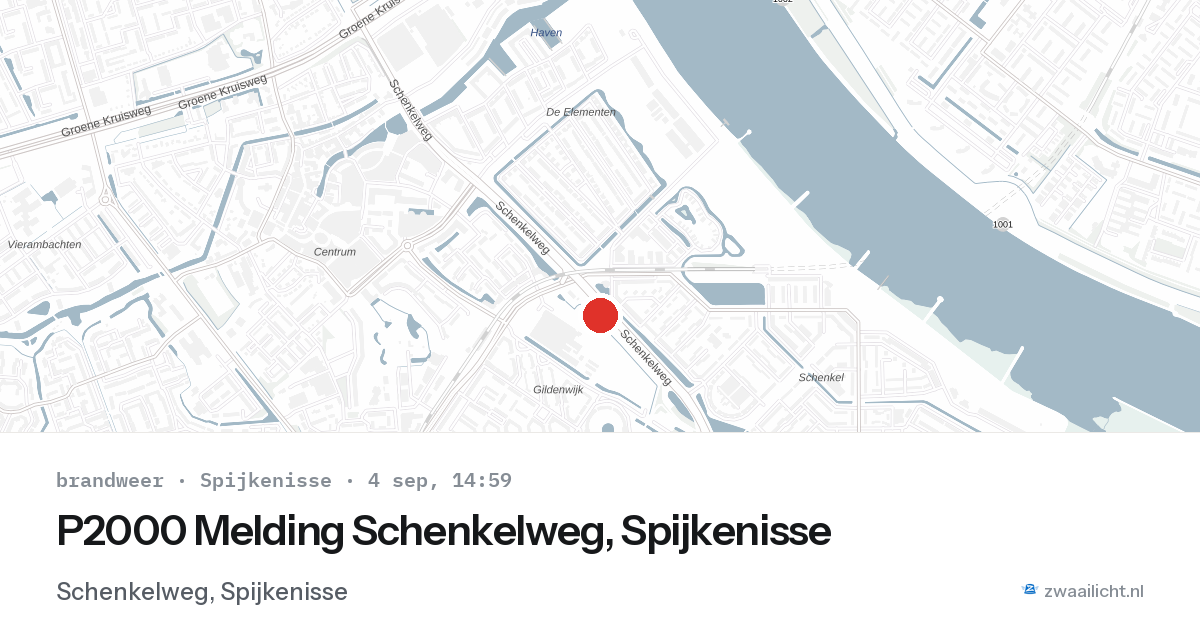 P2000 Melding Schenkelweg, Spijkenisse — 4 sep 2026