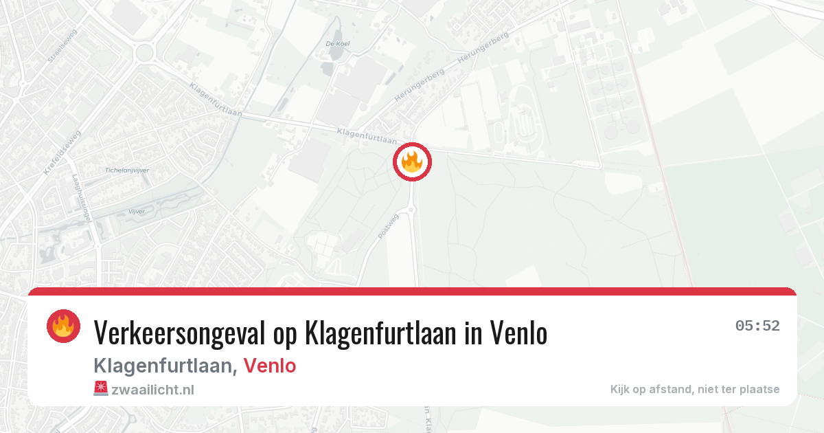 Verkeersongeval op Klagenfurtlaan in Venlo — 22 apr 2026
