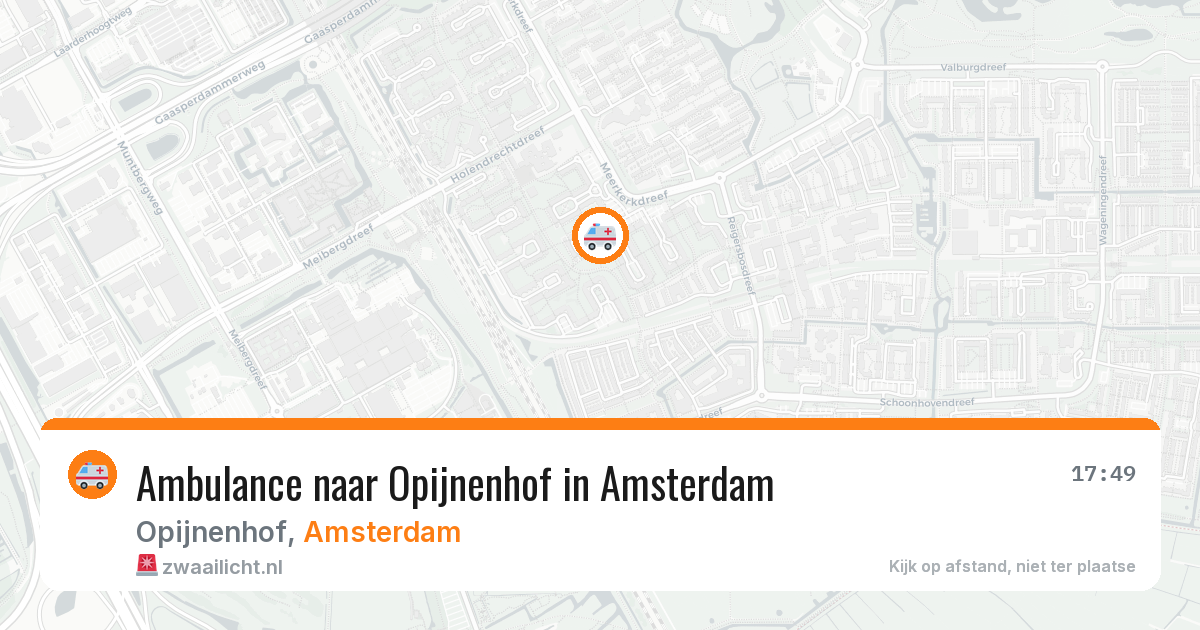 Ambulance naar Opijnenhof in Amsterdam — 28 mrt 2026
