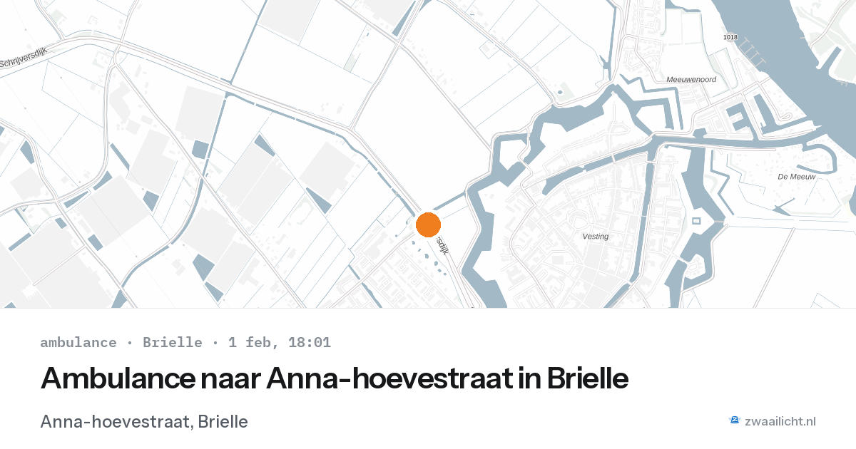 Ambulance naar Anna-hoevestraat in Brielle — 1 feb 2026