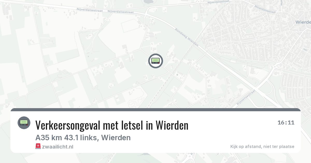 Verkeersongeval met letsel in Wierden — 4 jun 2026