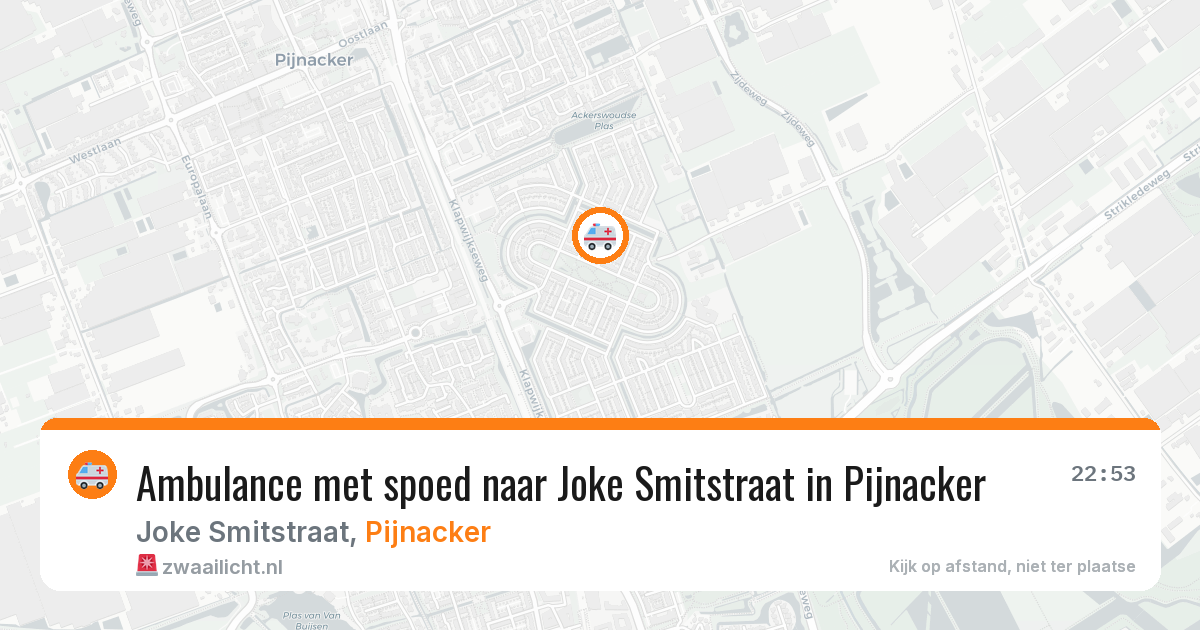 Ambulance met spoed naar Joke Smitstraat in Pijnacker — 10 jun 2026