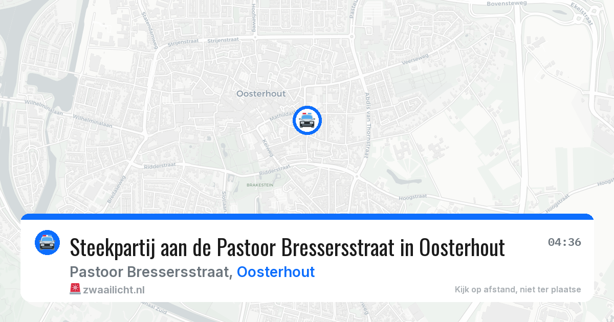 Steekpartij aan de Pastoor Bressersstraat in Oosterhout — 29 mrt 2026