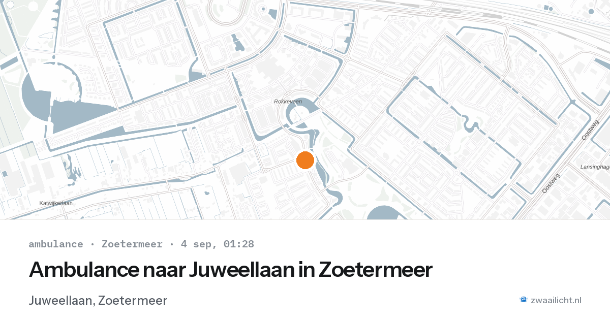 Ambulance naar Juweellaan in Zoetermeer — 3 sep 2026