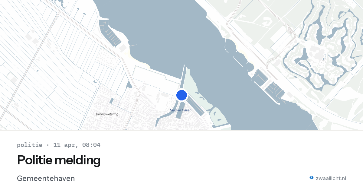 Politie melding — 11 apr 2026