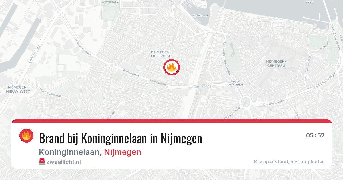 Brand bij Koninginnelaan in Nijmegen — 16 apr 2026