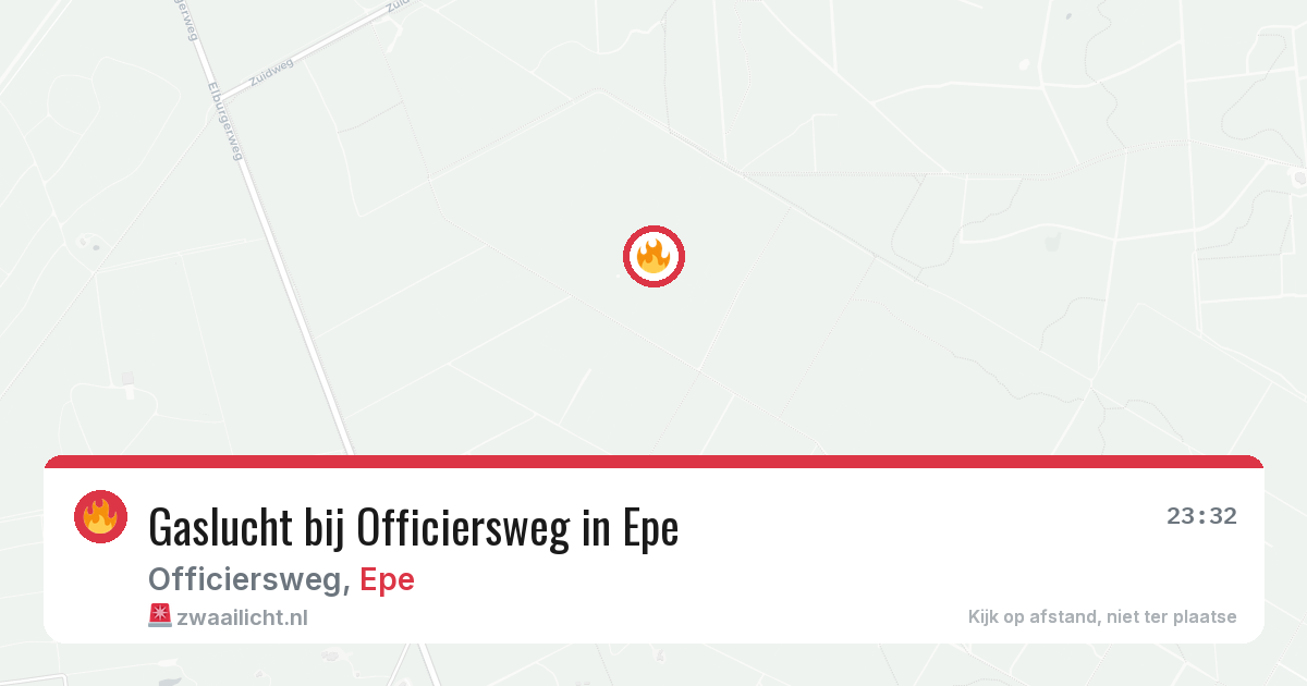Gaslucht bij Officiersweg in Epe — 14 mei 2026