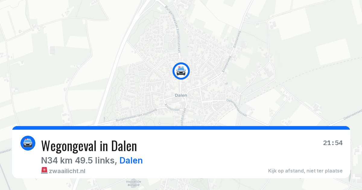 Wegongeval in Dalen — 2 jul 2026