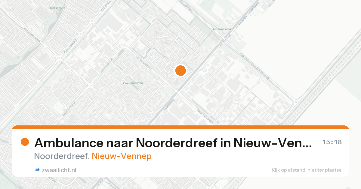 Ambulance naar Noorderdreef in Nieuw-Vennep — 22 aug 2026