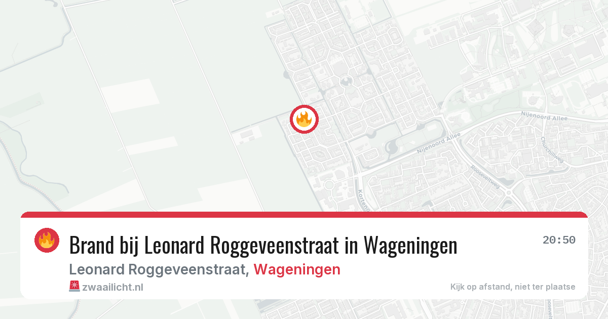 Brand bij Leonard Roggeveenstraat in Wageningen — 16 mei 2026