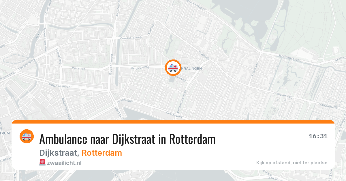 Ambulance naar Dijkstraat in Rotterdam — 11 jul 2026