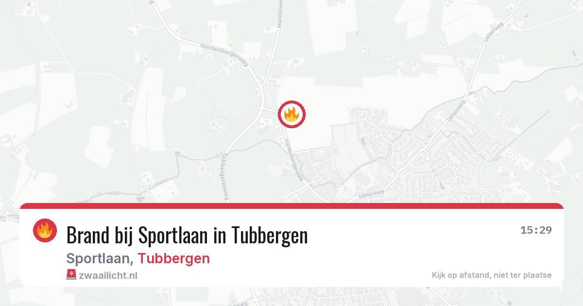 Brand bij Sportlaan in Tubbergen — 30 mrt 2026