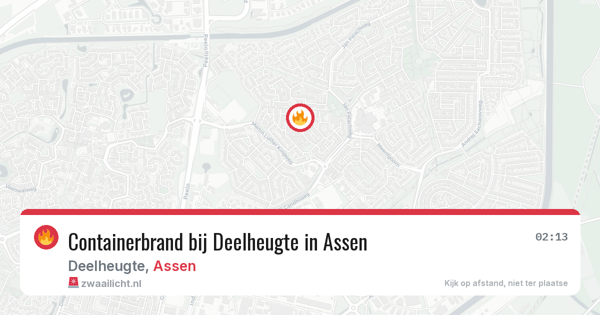 Containerbrand bij Deelheugte in Assen — 9 feb 2026