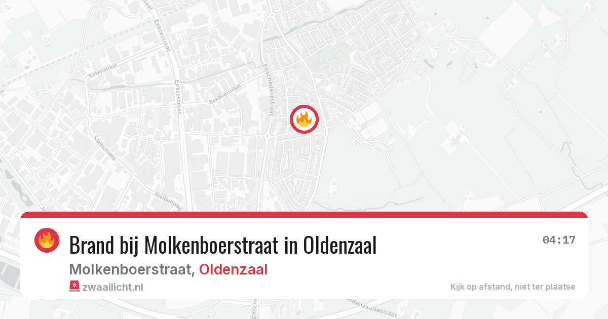Brand bij Molkenboerstraat in Oldenzaal — 17 apr 2026