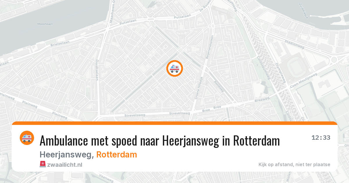 Ambulance met spoed naar Heerjansweg in Rotterdam — 15 jun 2026