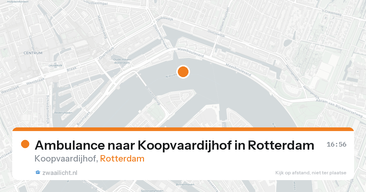 Ambulance naar Koopvaardijhof in Rotterdam — 25 aug 2026