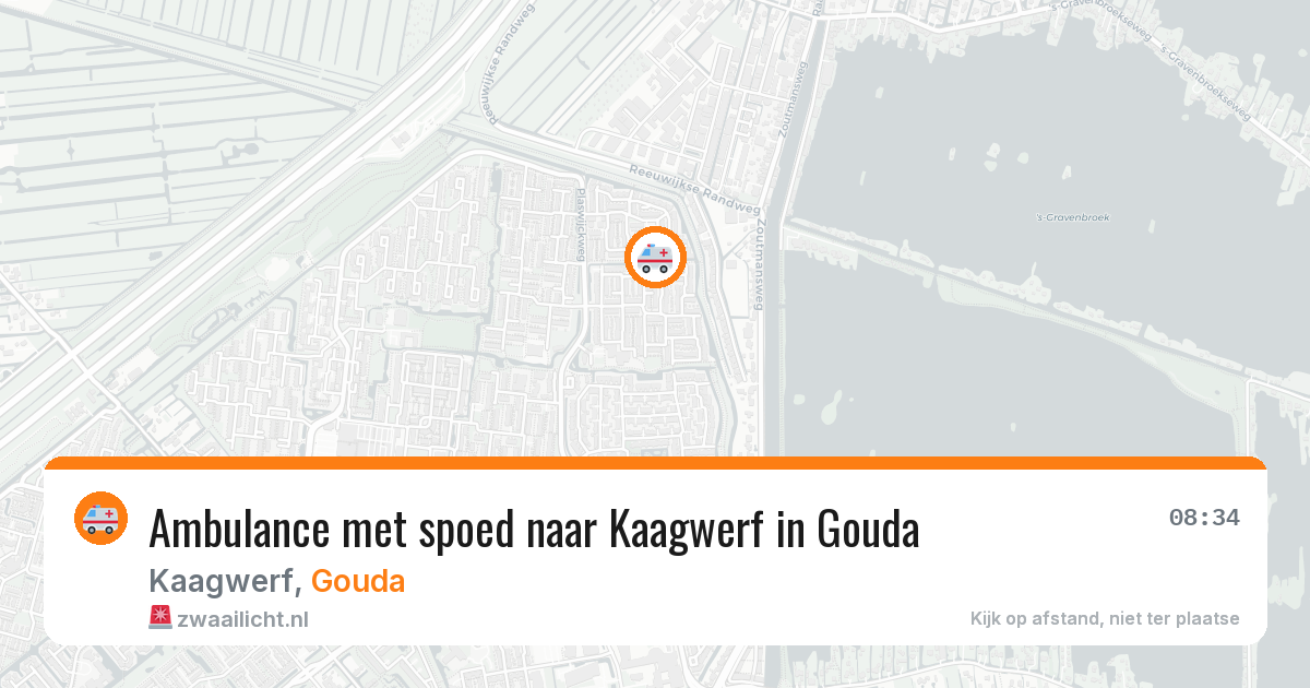 Ambulance met spoed naar Kaagwerf in Gouda — 28 jul 2026