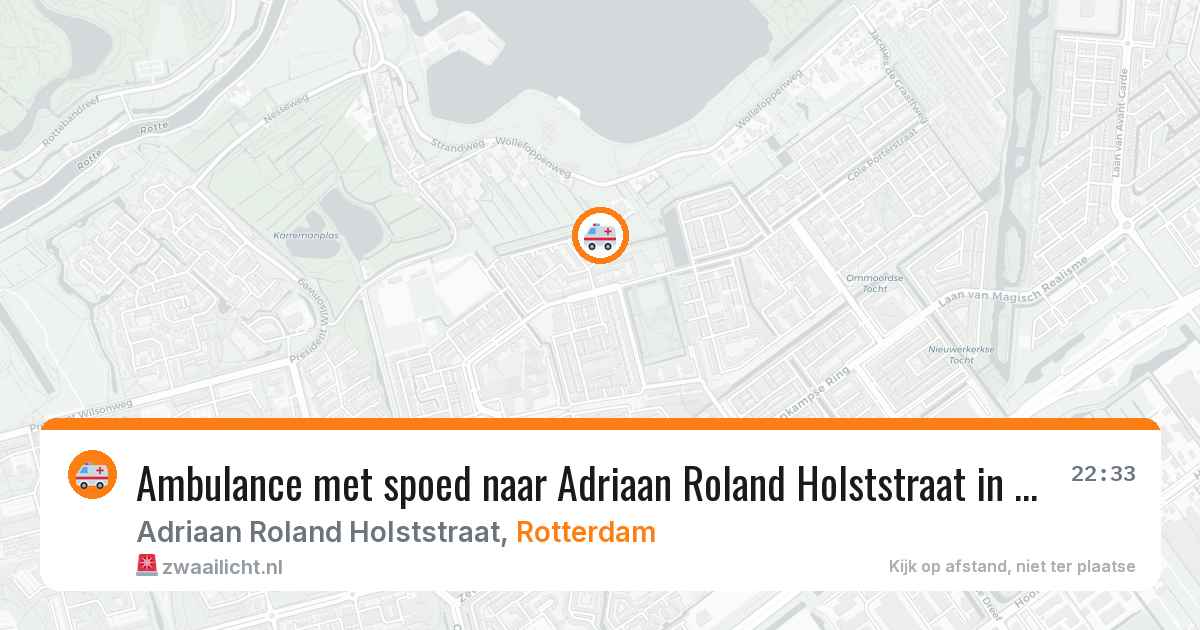 Ambulance met spoed naar Adriaan Roland Holststraat in Rotterdam — 3 aug 2026