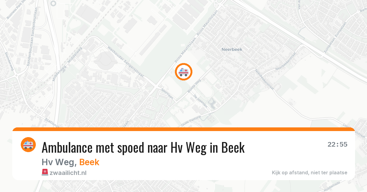 Ambulance met spoed naar Hv Weg in Beek — 4 jun 2026