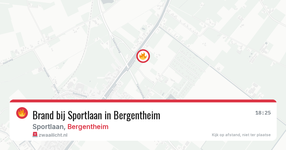 Brand bij Sportlaan in Bergentheim — 4 aug 2026