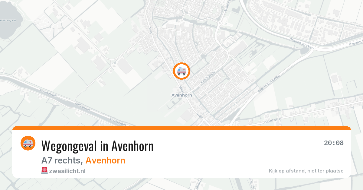 Wegongeval in Avenhorn — 14 jun 2026
