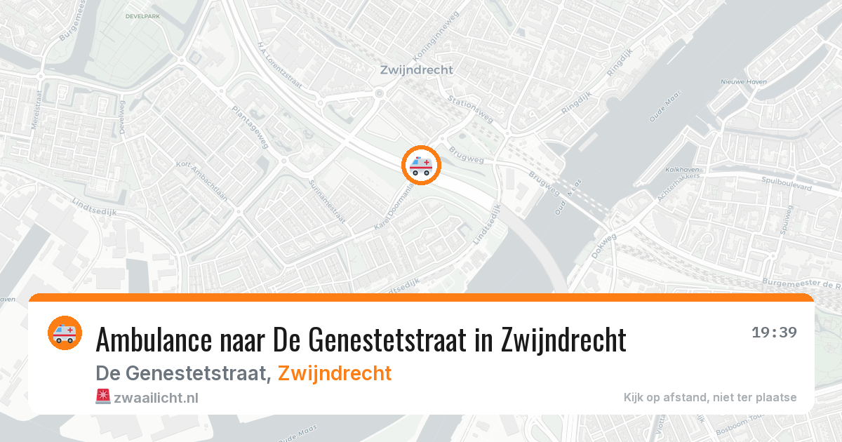 Ambulance naar De Genestetstraat in Zwijndrecht — 5 jul 2026