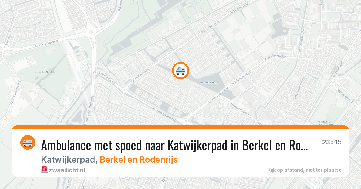 Ambulance met spoed naar Katwijkerpad in Berkel en Rodenrijs — 27 jun 2026