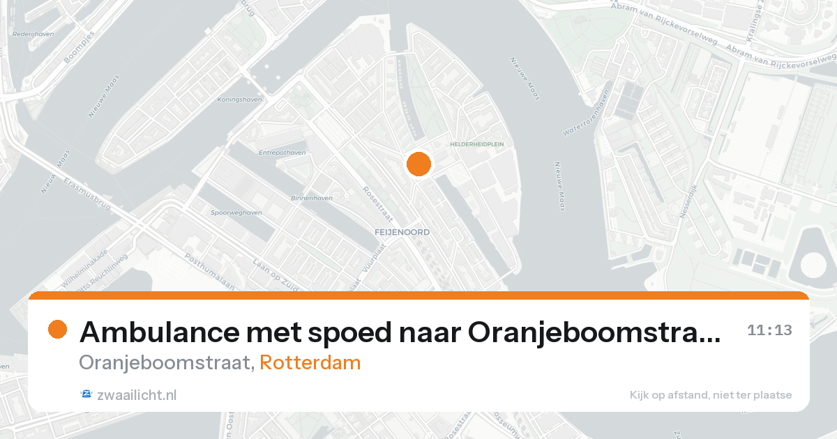 Ambulance met spoed naar Oranjeboomstraat in Rotterdam — 27 mei 2026