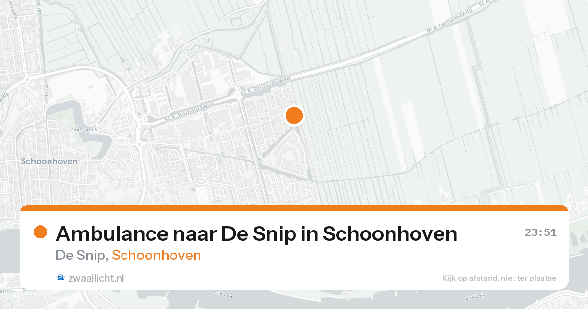 Ambulance naar De Snip in Schoonhoven — 17 aug 2026