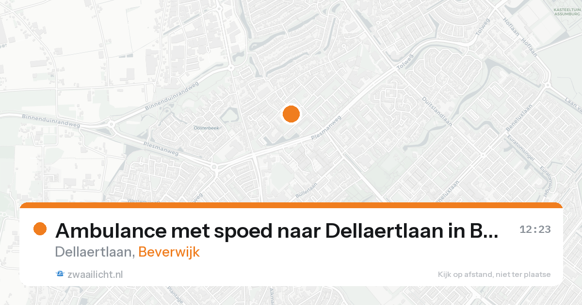 Ambulance met spoed naar Dellaertlaan in Beverwijk — 19 mei 2026