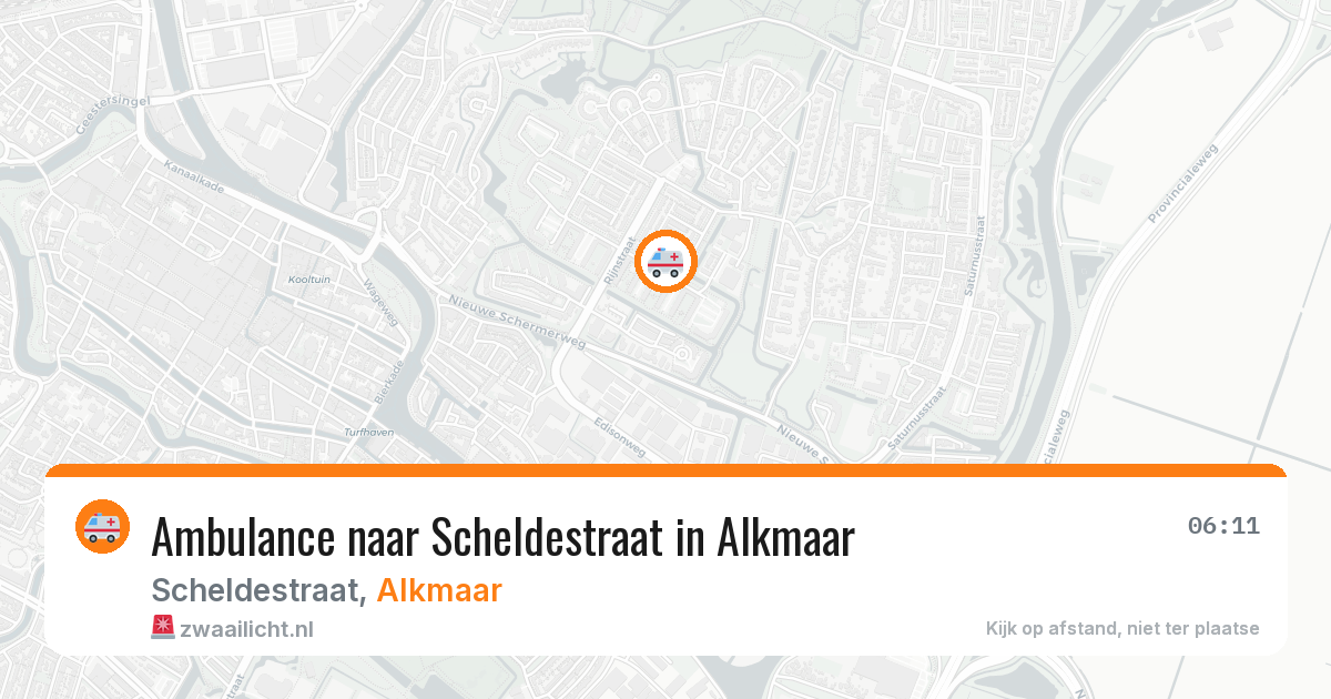 Ambulance naar Scheldestraat in Alkmaar — 29 jul 2026