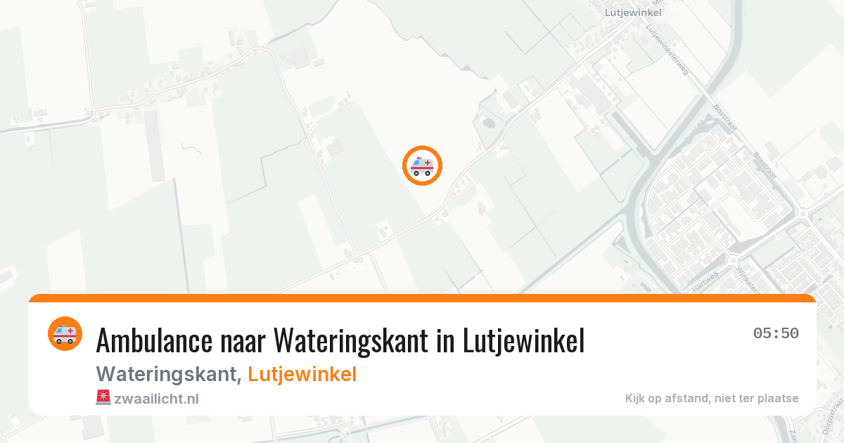 Ambulance naar Wateringskant in Lutjewinkel — 26 mei 2026