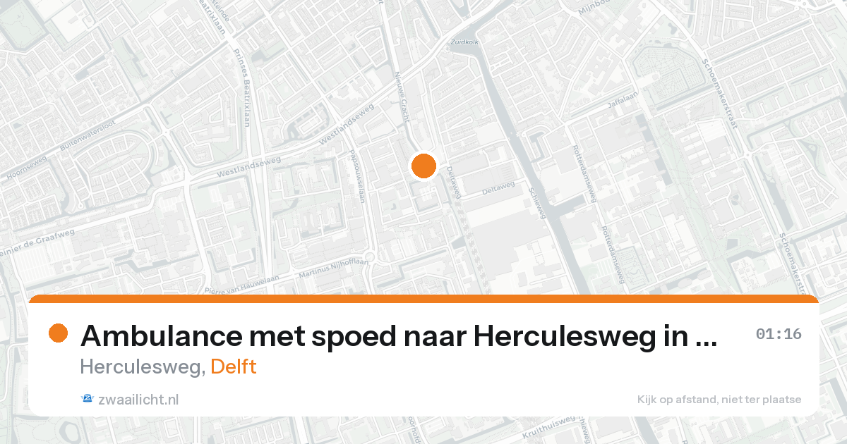 Ambulance met spoed naar Herculesweg in Delft — 2 mei 2026