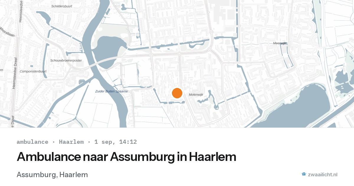 Ambulance naar Assumburg in Haarlem — 1 sep 2026