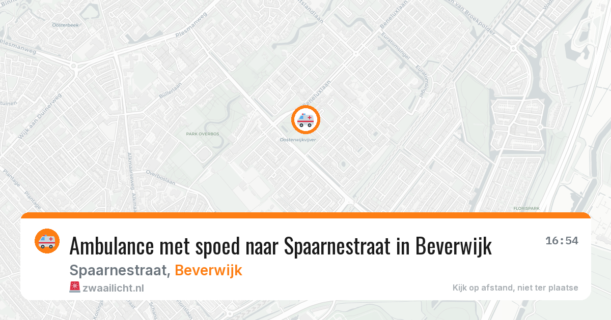 Ambulance met spoed naar Spaarnestraat in Beverwijk — 24 mrt 2026