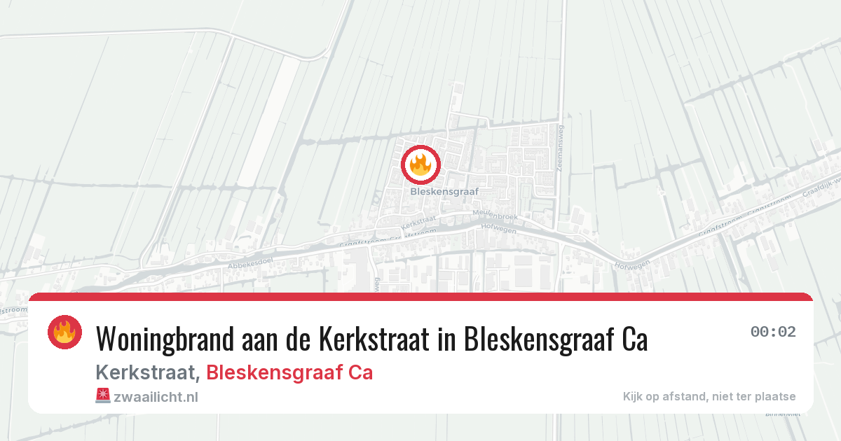 Woningbrand aan de Kerkstraat in Bleskensgraaf Ca — 3 mei 2026