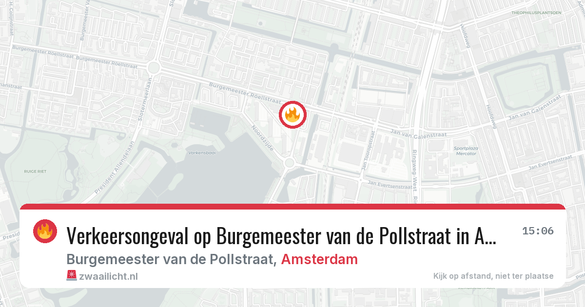 Verkeersongeval op Burgemeester van de Pollstraat in Amsterdam — 6 mei 2026