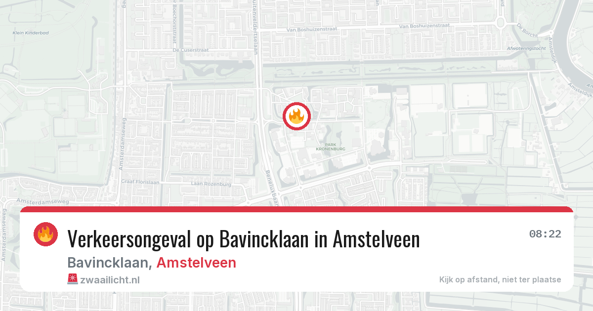 Verkeersongeval op Bavincklaan in Amstelveen — 16 jun 2026