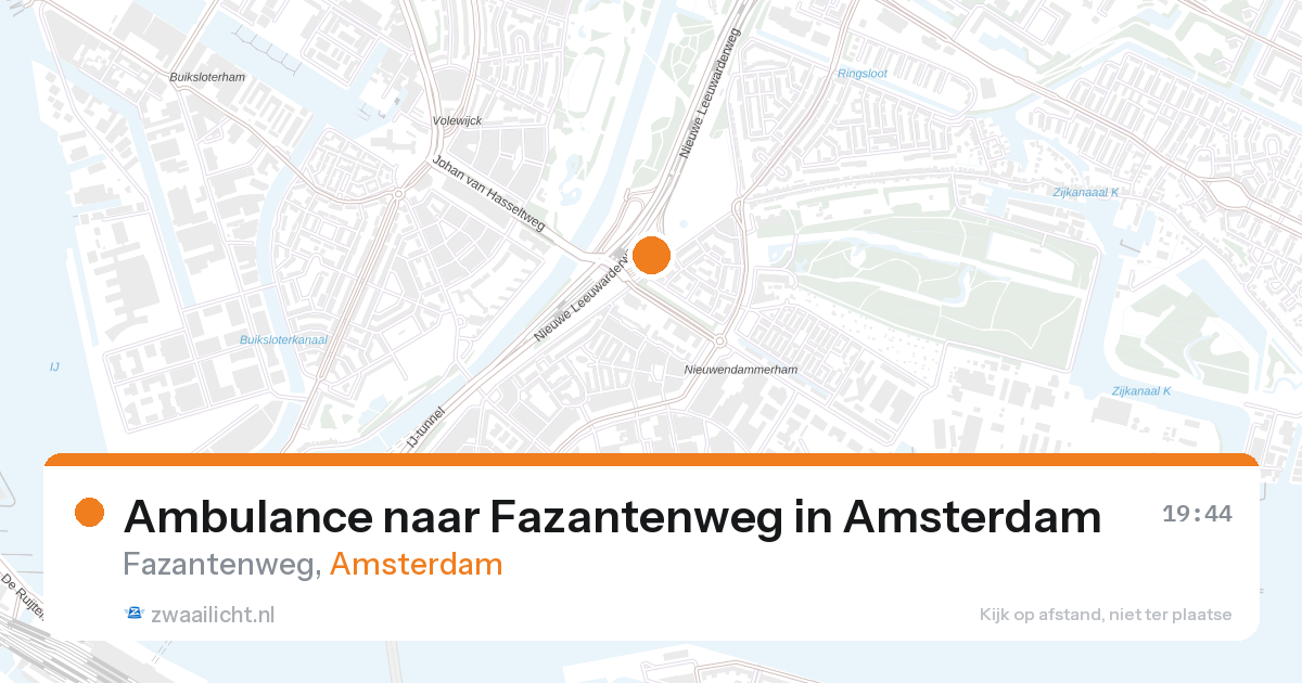 Ambulance naar Fazantenweg in Amsterdam — 27 aug 2026
