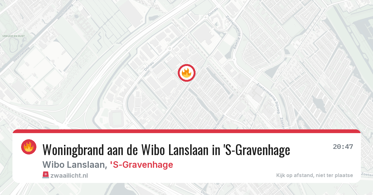 Woningbrand aan de Wibo Lanslaan in 'S-Gravenhage — 6 apr 2026