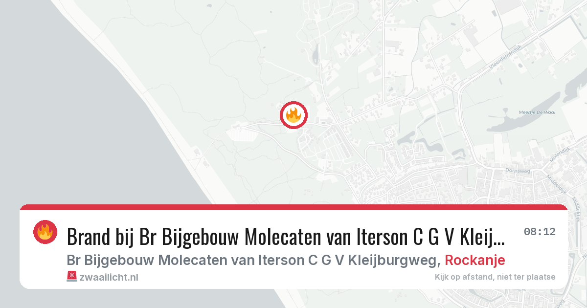 Brand bij Br Bijgebouw Molecaten van Iterson C G V Kleijburgweg in Rockanje — 4 aug 2026