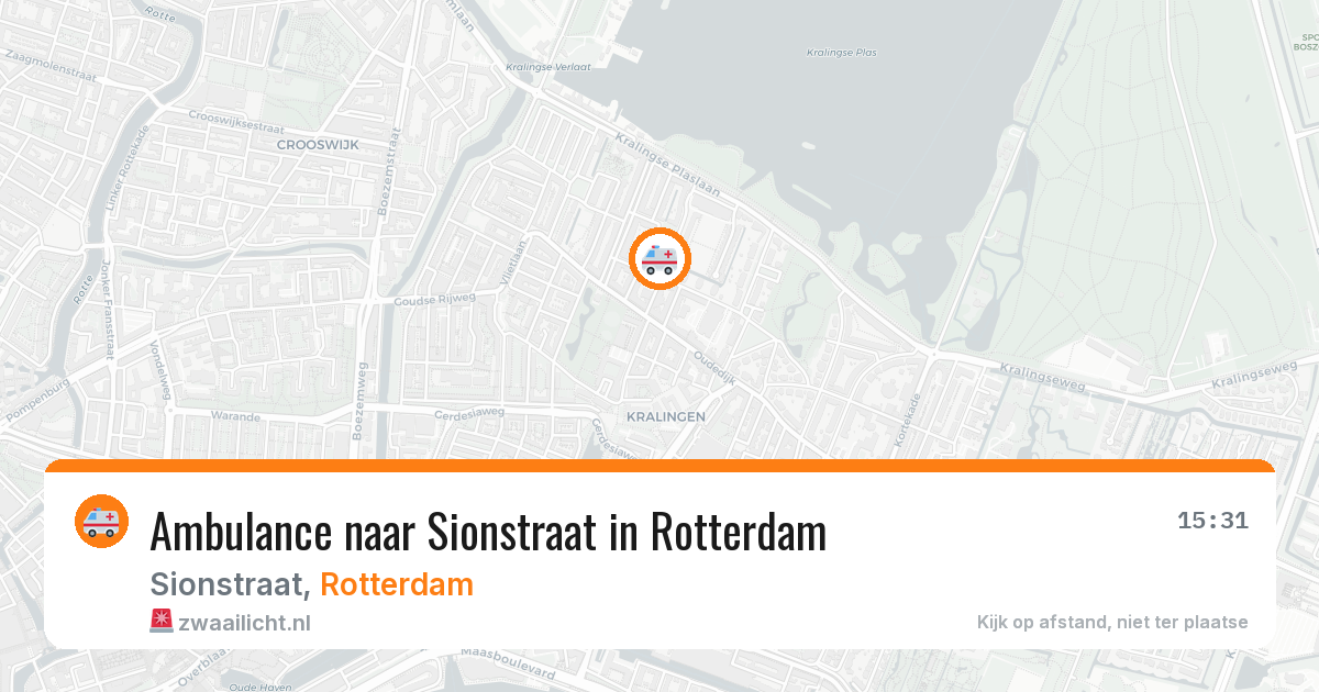 Ambulance naar Sionstraat in Rotterdam — 27 apr 2026