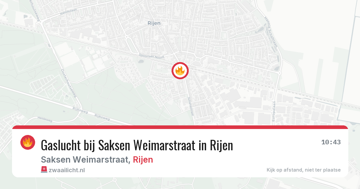 Gaslucht bij Saksen Weimarstraat in Rijen — 30 jan 2026