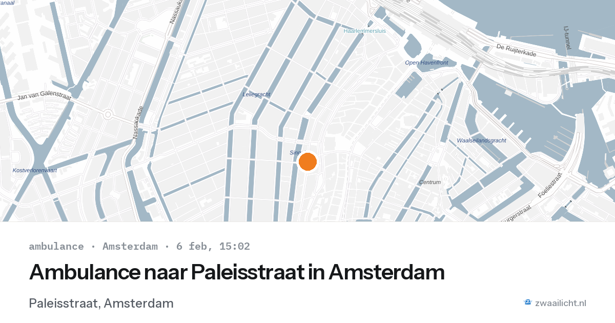 Ambulance naar Paleisstraat in Amsterdam — 6 feb 2026