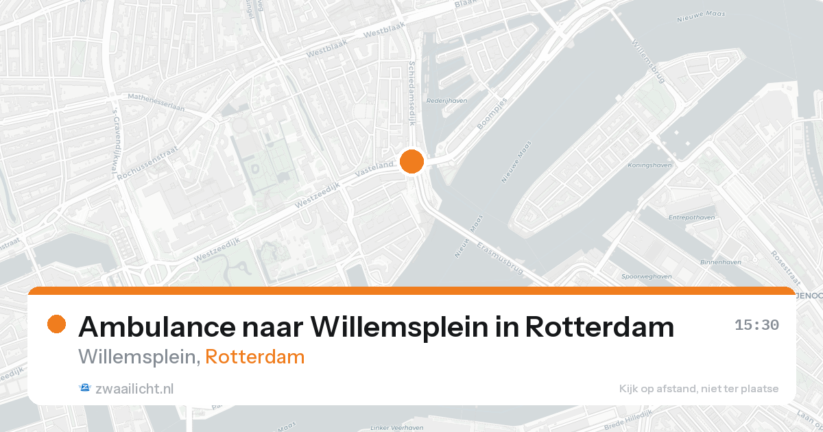 Ambulance naar Willemsplein in Rotterdam — 24 aug 2026