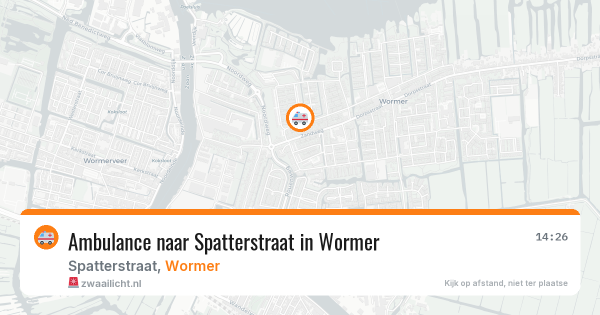 Ambulance naar Spatterstraat in Wormer — 2 jul 2026